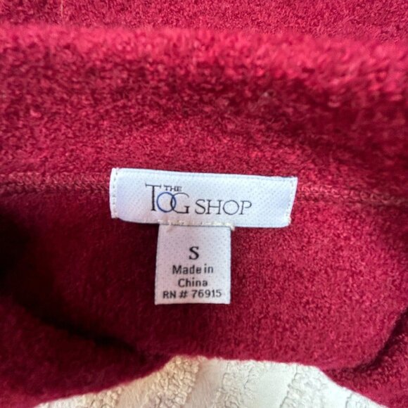 The TOG Shop Womens Small Full Zip Sweater Vest Wool Collared Red Lightweight - Picture 3 of 10